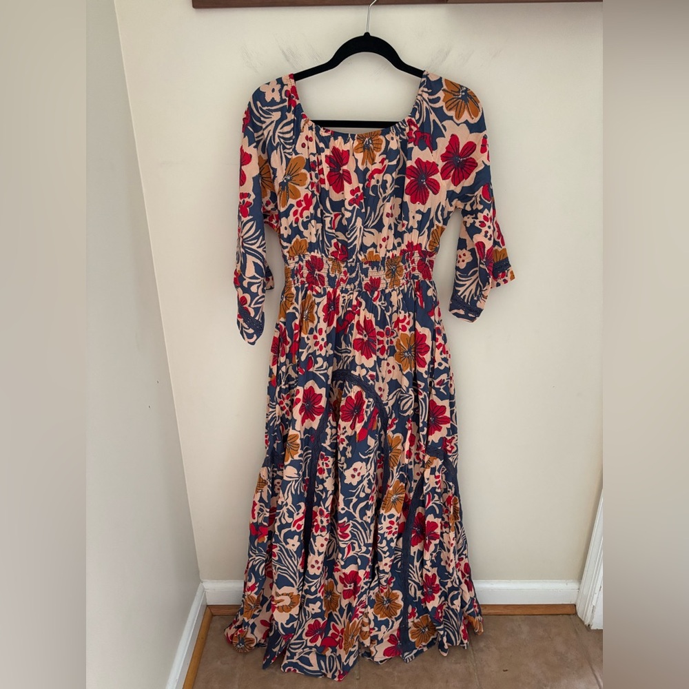 Free People Women’s floral print Dixie Maxi Dress medium - Picture 5 of 9